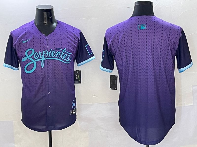 Men Arizona Diamondback Blank Purple Joint Name 2025 Nike MLB Jersey style 1->arizona diamondback->MLB Jersey
